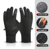 260108-1-2 Windproof full-finger gloves, cycling long finger gloves, cycling warm gloves, anti-slip full-finger fitness sports fleece gloves details Picture